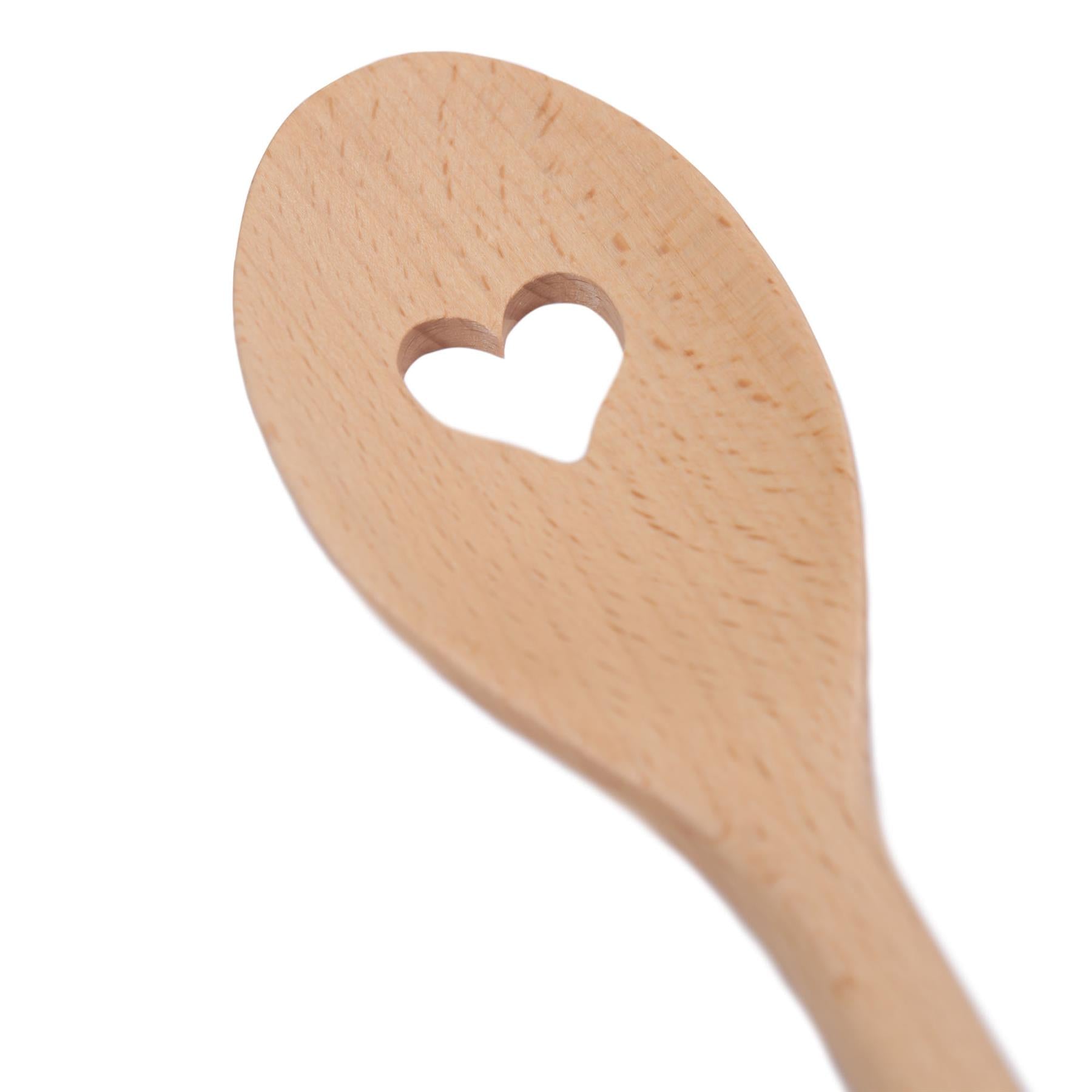 Wooden Heart Cooking Spoon - 30cm