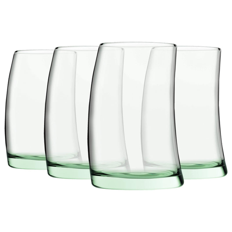 275ml Aware Penguen Recycled Glass Tumblers - Green - Pack of 4 - By Pasabahce