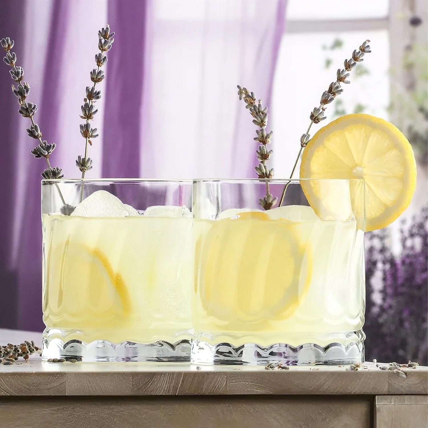 12 Piece Wave Glass Tumbler Set