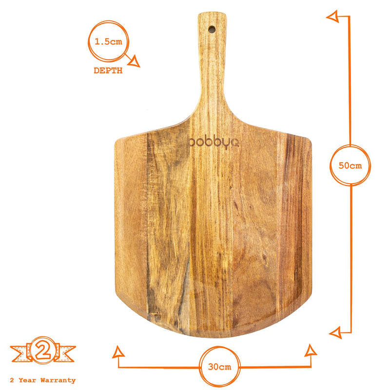 30cm x 50cm Wooden Chopping Board with Handle - By BobbyQ