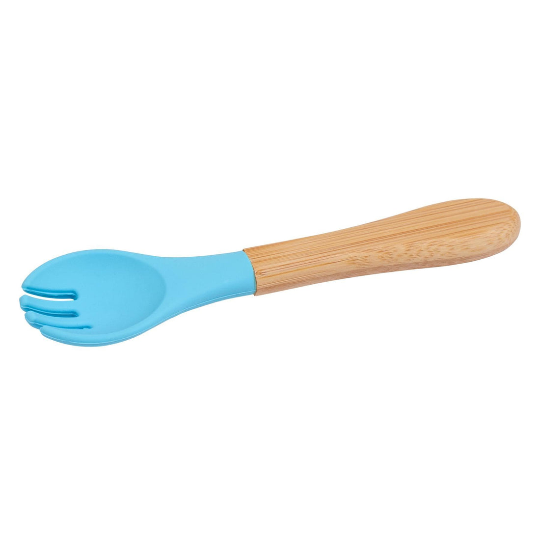 Bamboo Baby Weaning Fork with Blue Silicone Tip