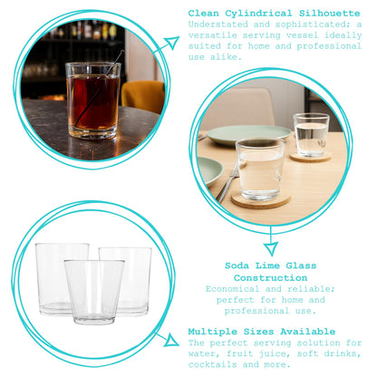 200ml Glass Tumblers - Pack of 6