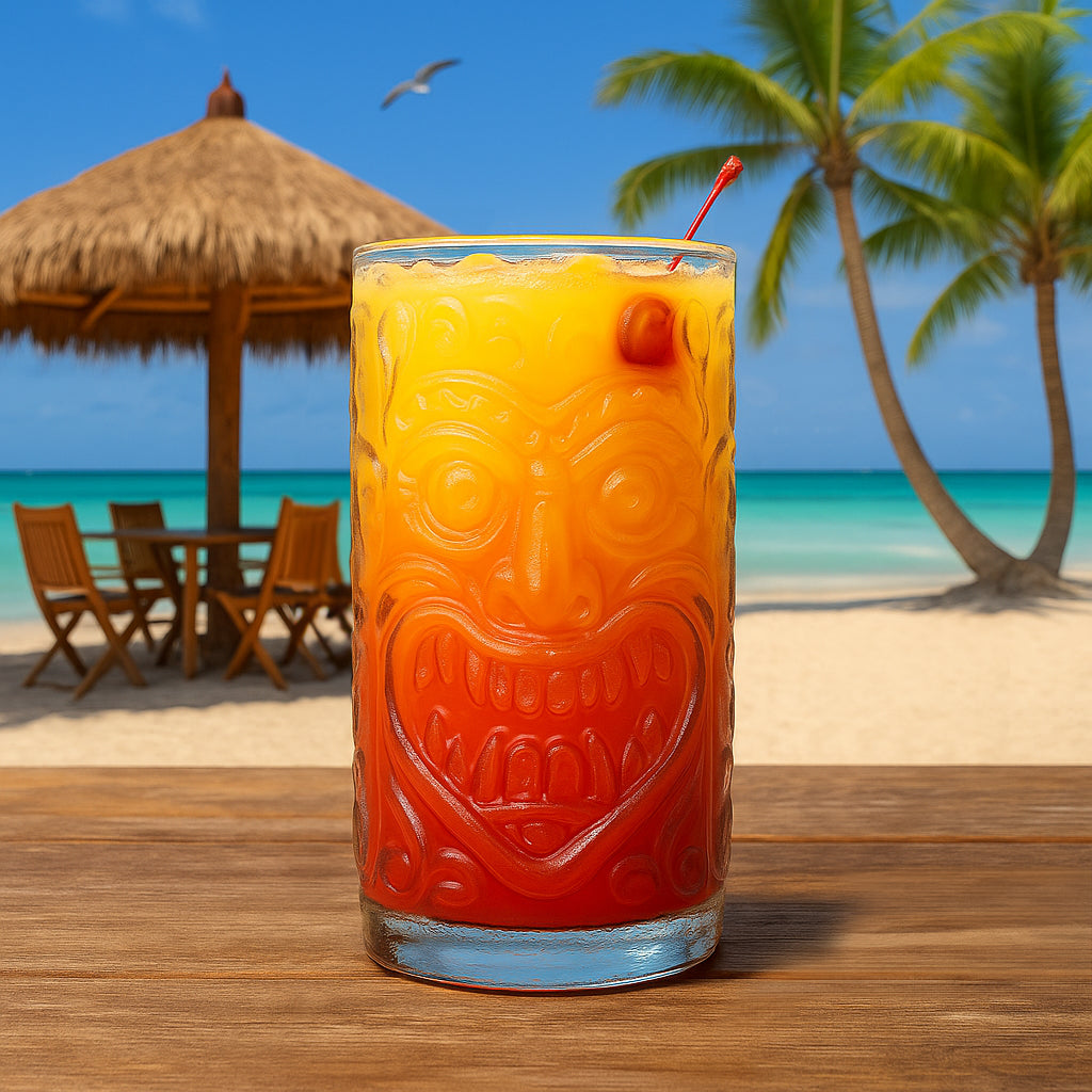8 Piece Tiki Highball Glasses Set