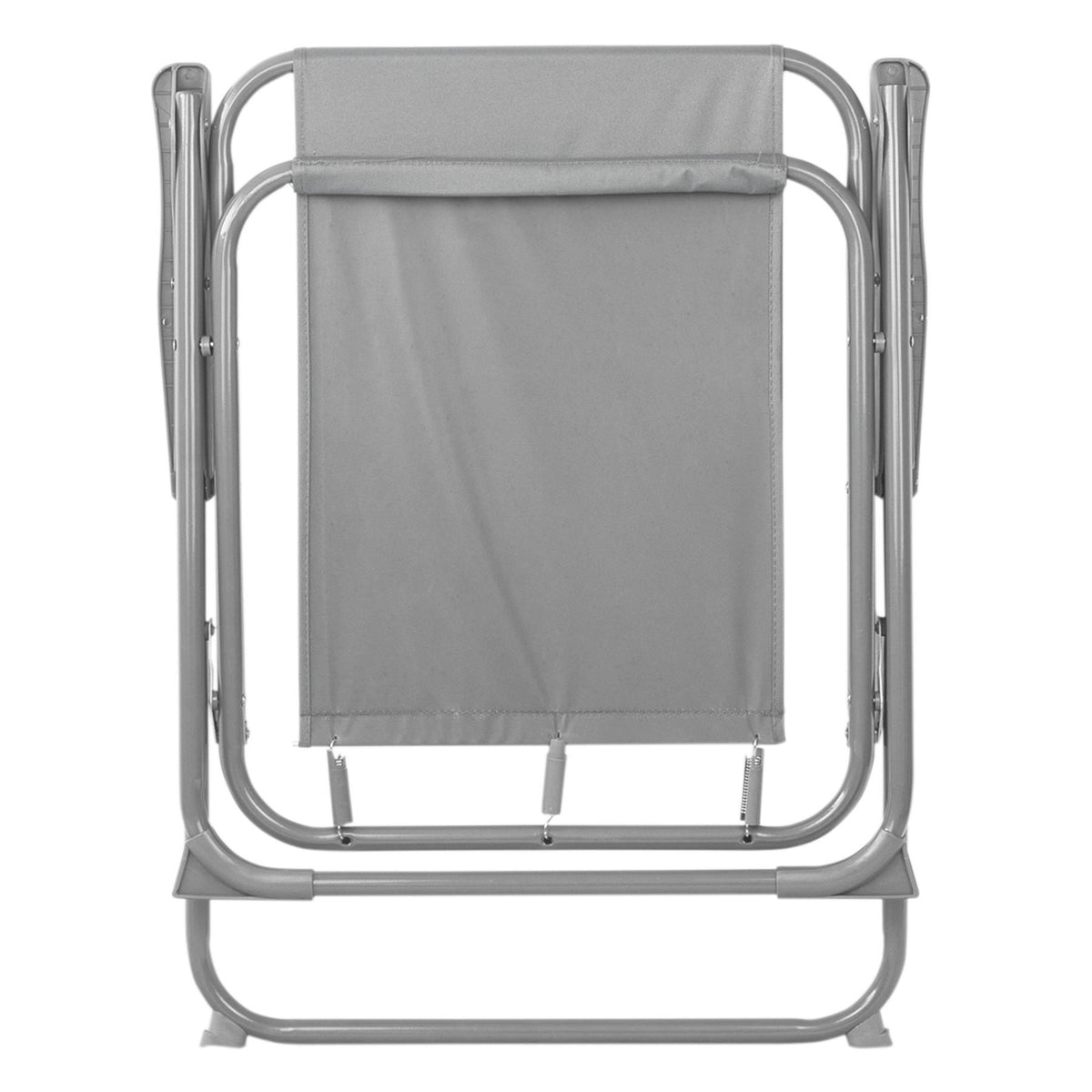 Grey Folding Metal Beach Chairs - Pack of 2