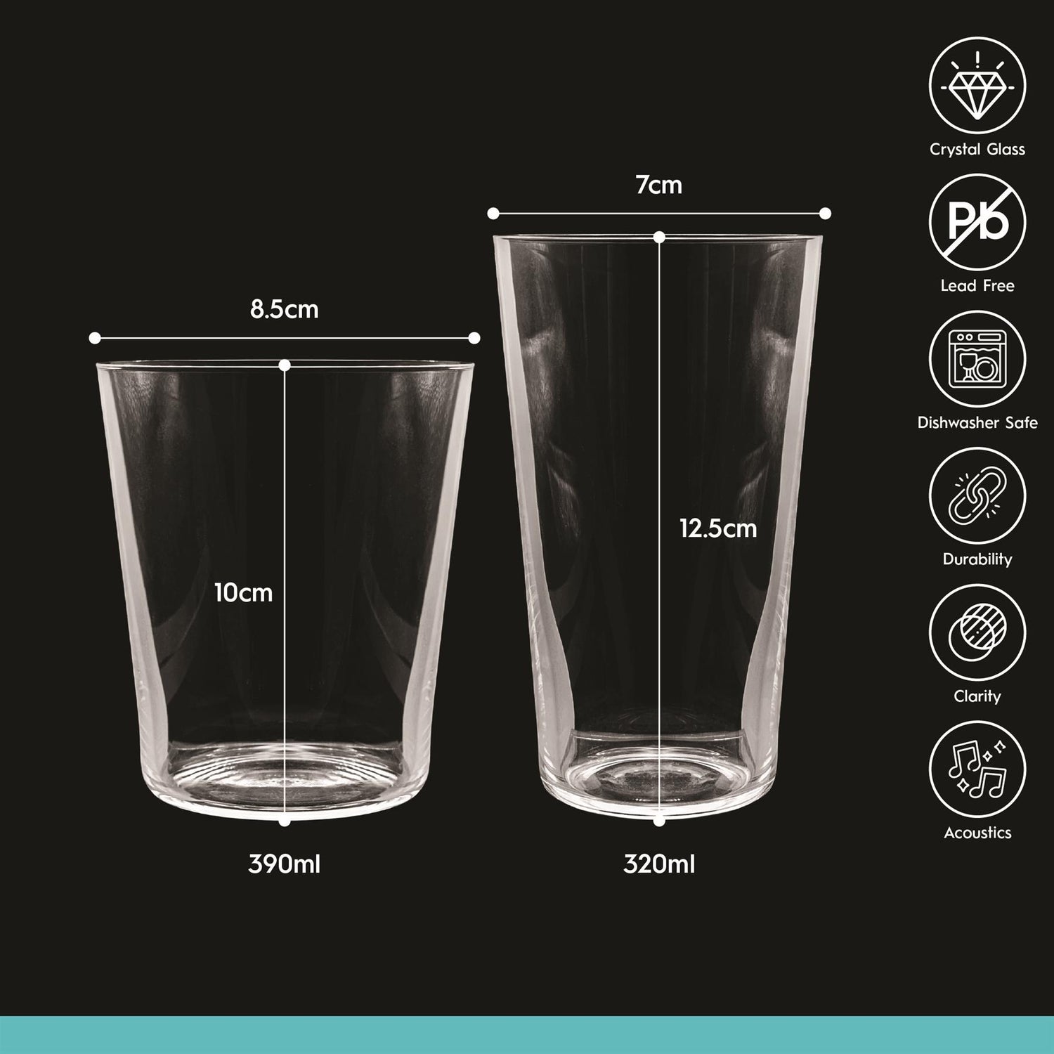 12 Piece Hoxton Crystal Tumbler Set