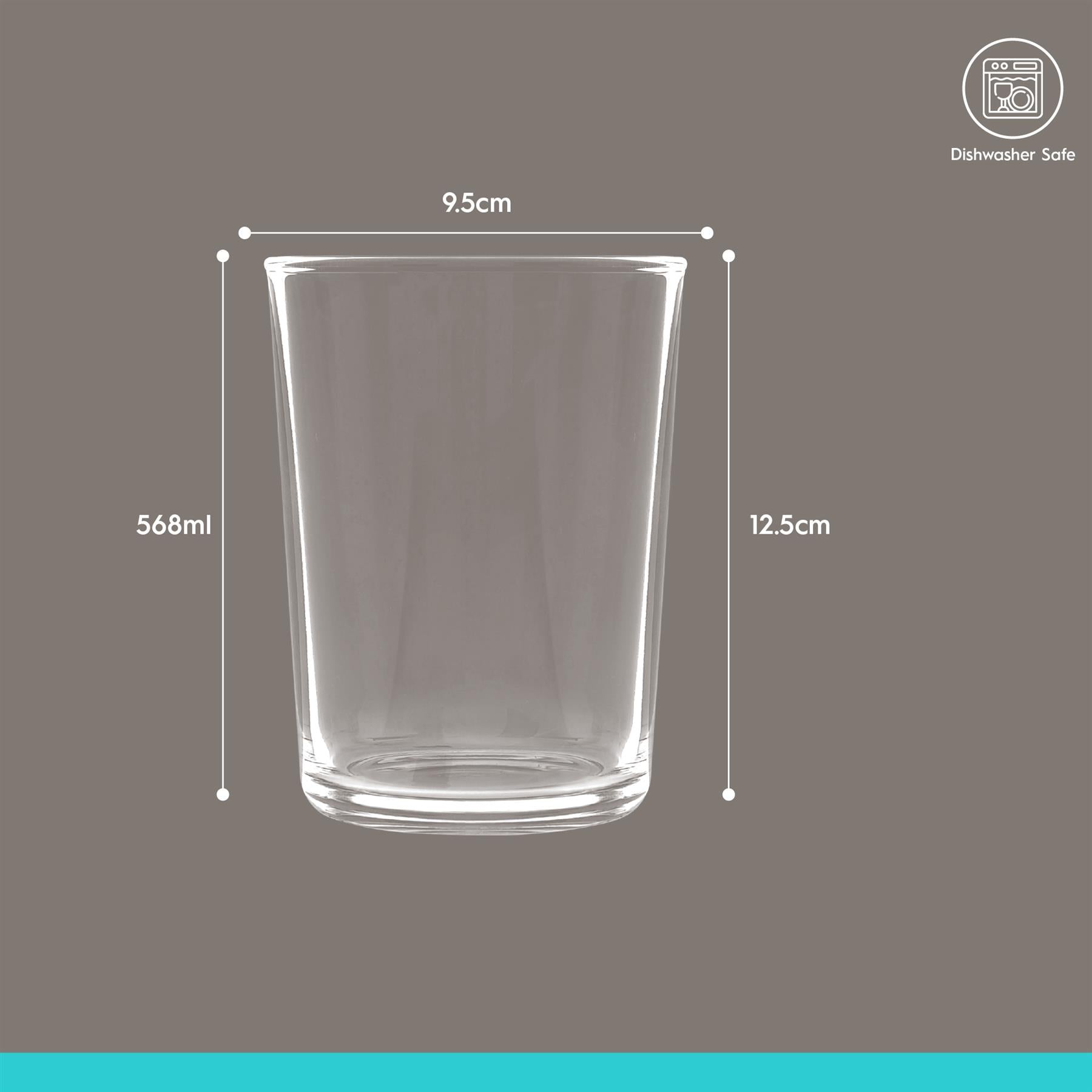 568ml (20oz) Islington Pint Beer Glasses - Pack of 6