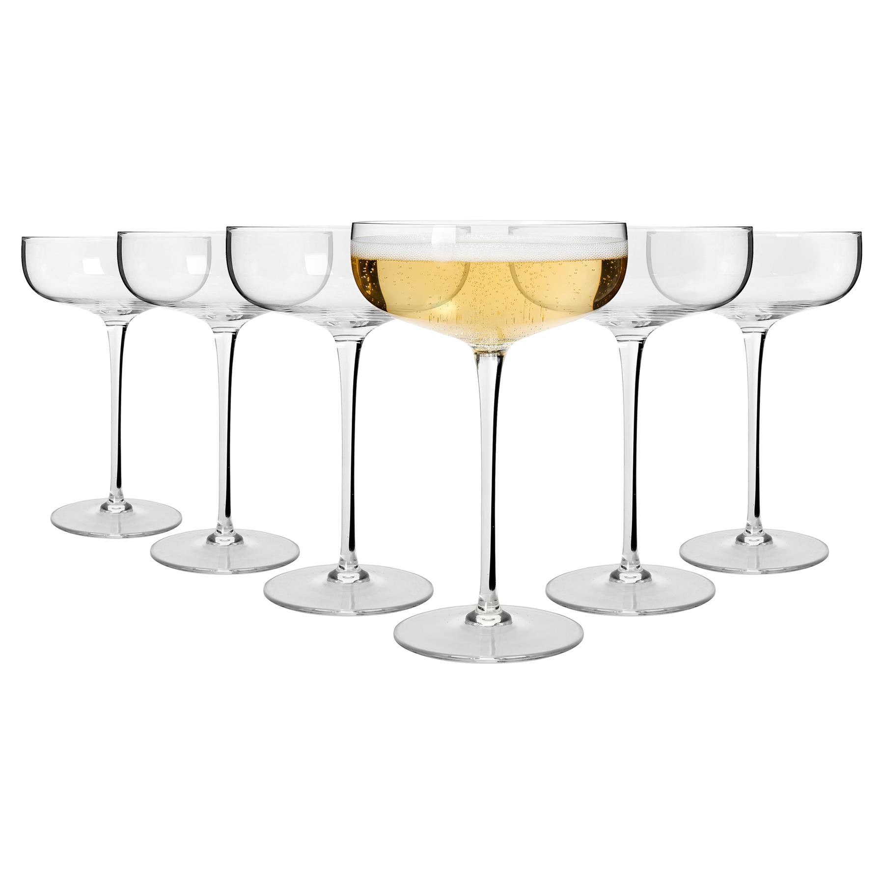 300ml Hoxton Crystal Champagne Coupe Glasses - Pack of 6