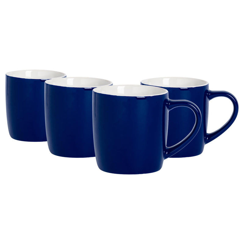 350ml Coloured Coffee Mugs - Pack of 4 - By Argon Tableware