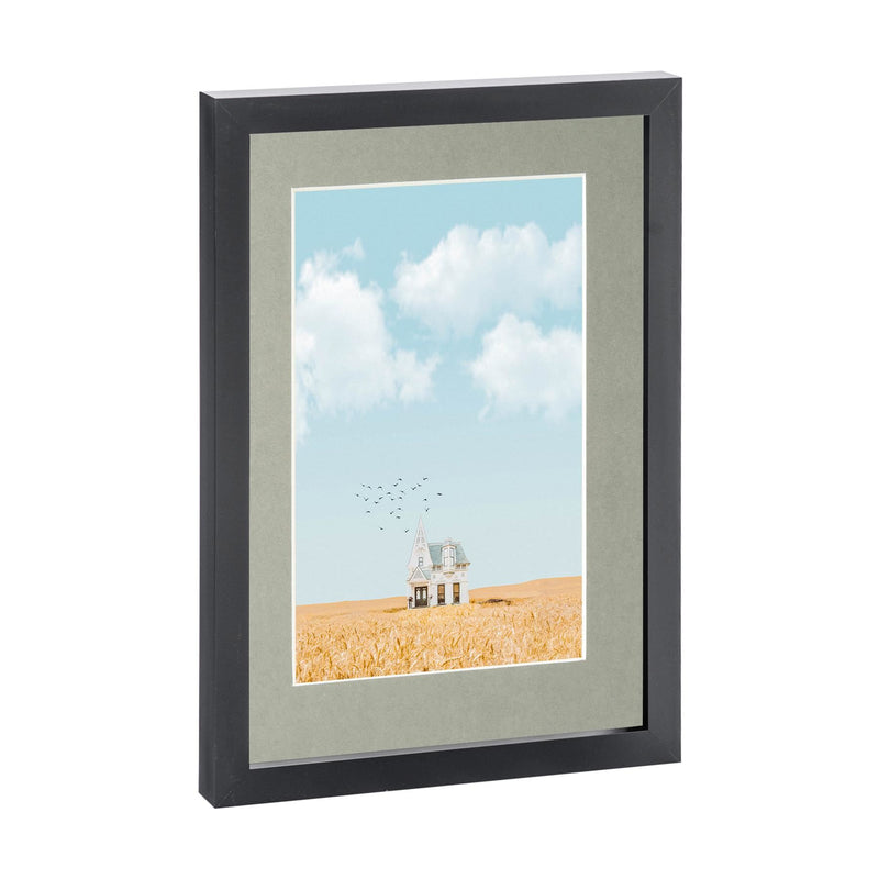 Black A4 (8" x 12") Photo Frame with A5 Mount - By Nicola Spring