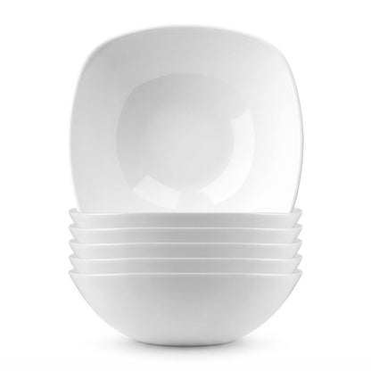 Square Opalware Snack Bowls - 13.5cm - White - Pack of 6