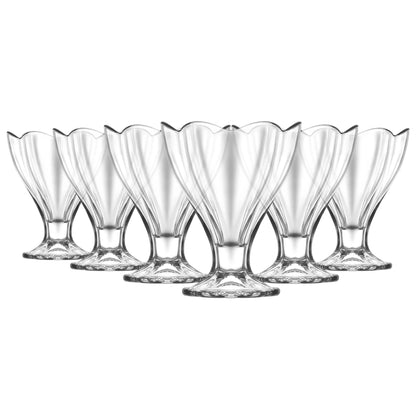 250ml Lily Glass Ice Cream Bowls - Pack of 6 - By LAV