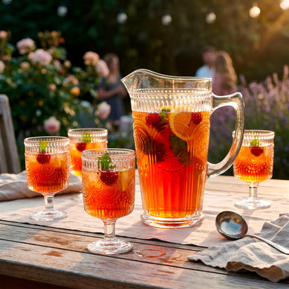 270ml Amore Ribbed Wine Glasses - Pack of 6