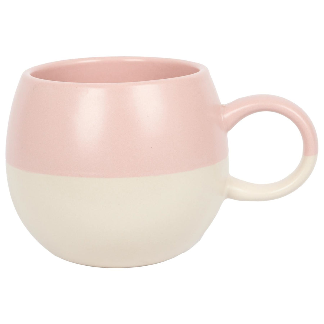 340ml Dusty Pink Two-Tone Sphere Stoneware Mug
