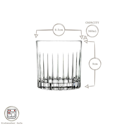 4 Piece 340ml Mixology DOF Whisky Glasses Set