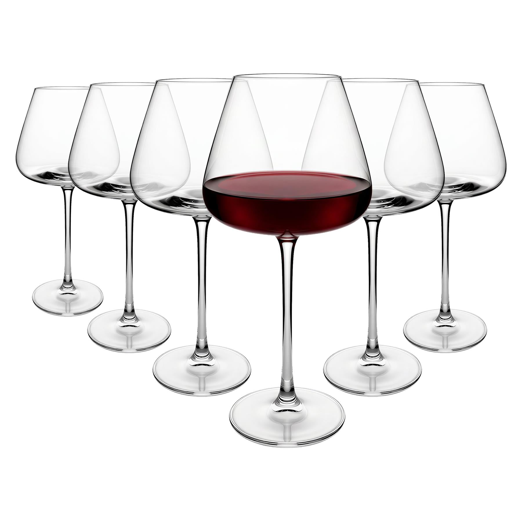 650ml Dulwich Crystal Red Wine Glasses - Pack of 6