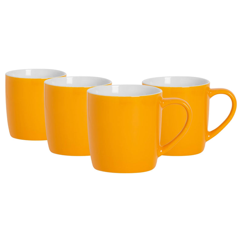 350ml Coloured Coffee Mugs - Pack of 4 - By Argon Tableware