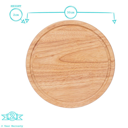 Round Wooden Chopping Board - 30cm