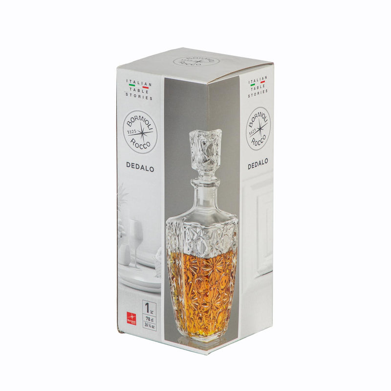 780ml Dedalo Glass Whisky Decanter - By Bormioli Rocco