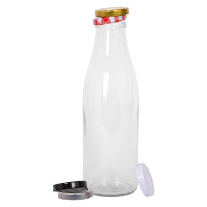 960ml Glass Water Bottle with Metal Lids - By Argon Tableware