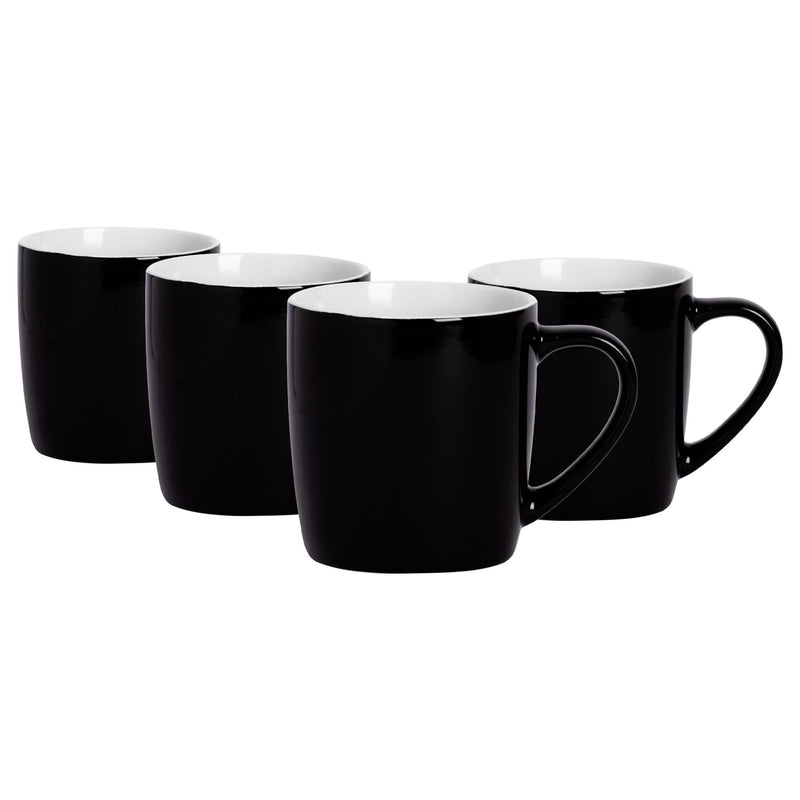 350ml Coloured Coffee Mugs - Pack of 4 - By Argon Tableware