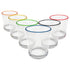 6 Piece 250ml Glass Tumblers Set - Coloured Rim