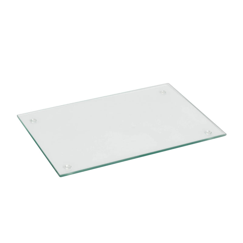 Rectangle Glass Chopping Board - 30cm x 20cm - Clear - By Harbour Housewares