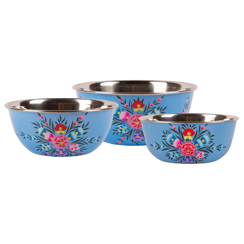 Pansy Hand-Painted Picnic Bowl Set - 3 Sizes - By BillyCan