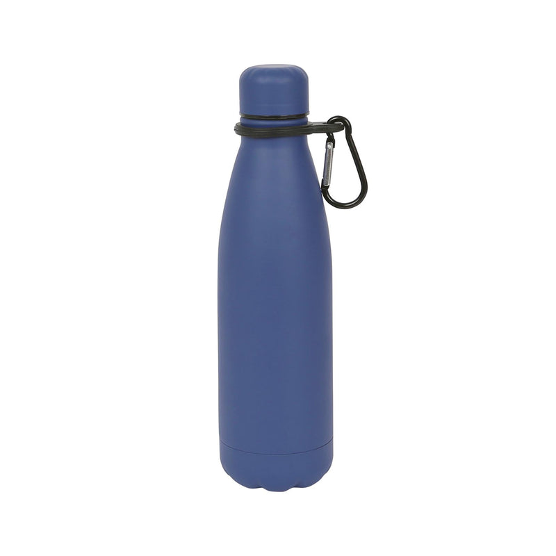 Stainless Steel Water Bottle with Carabiner Clip - 500ml - By Harbour Housewares