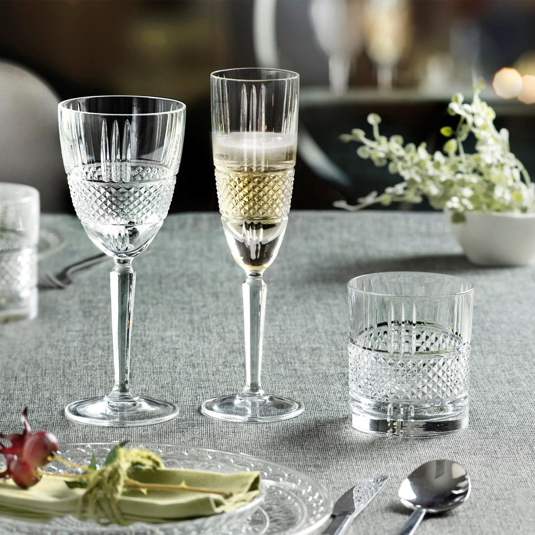 12 Piece Brillante Glass Stemware Set