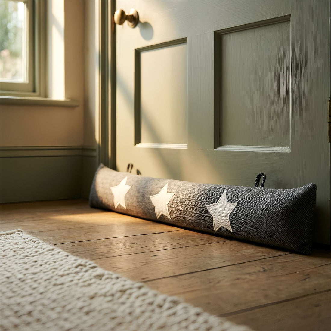 Star Herringbone Draught Excluder - 80cm