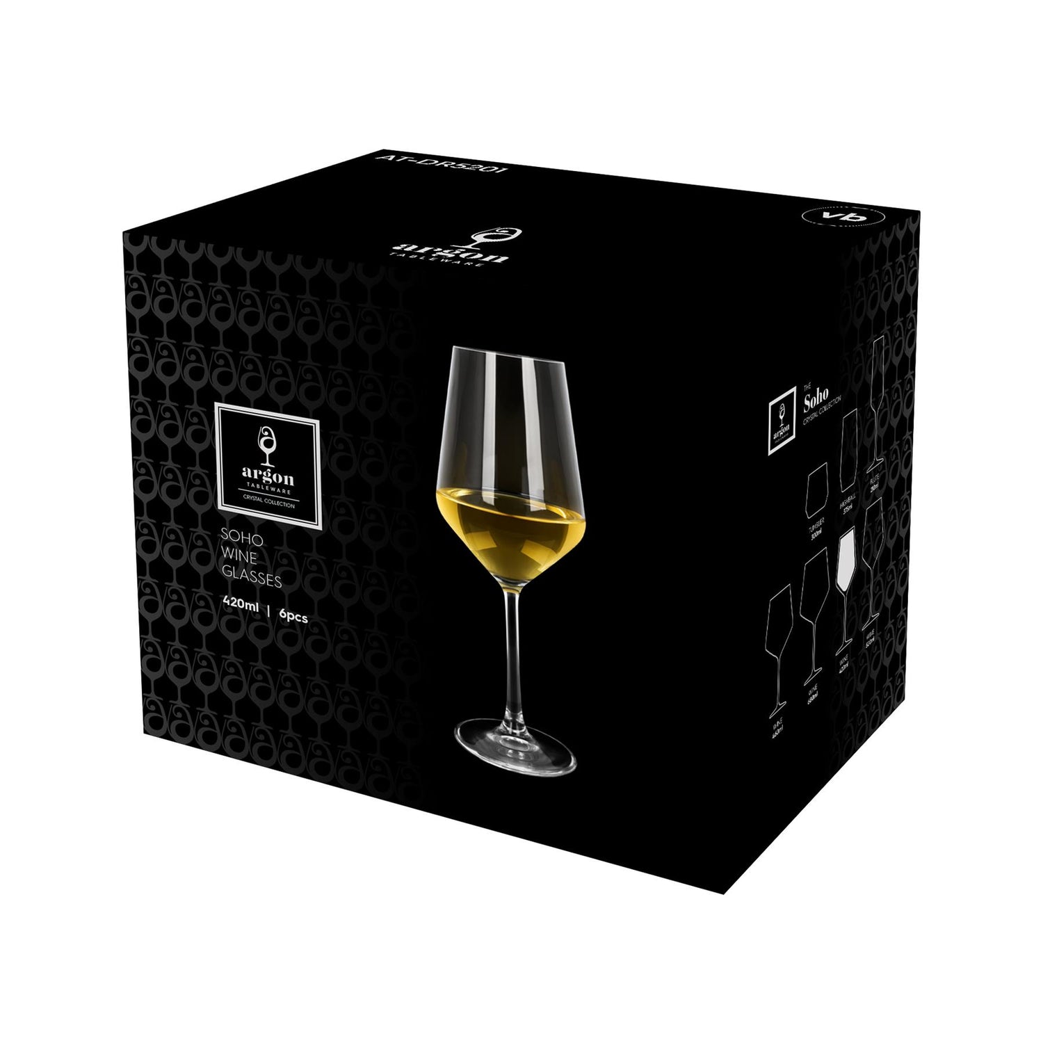 420ml Soho Crystal White Wine Glasses - Pack of 6