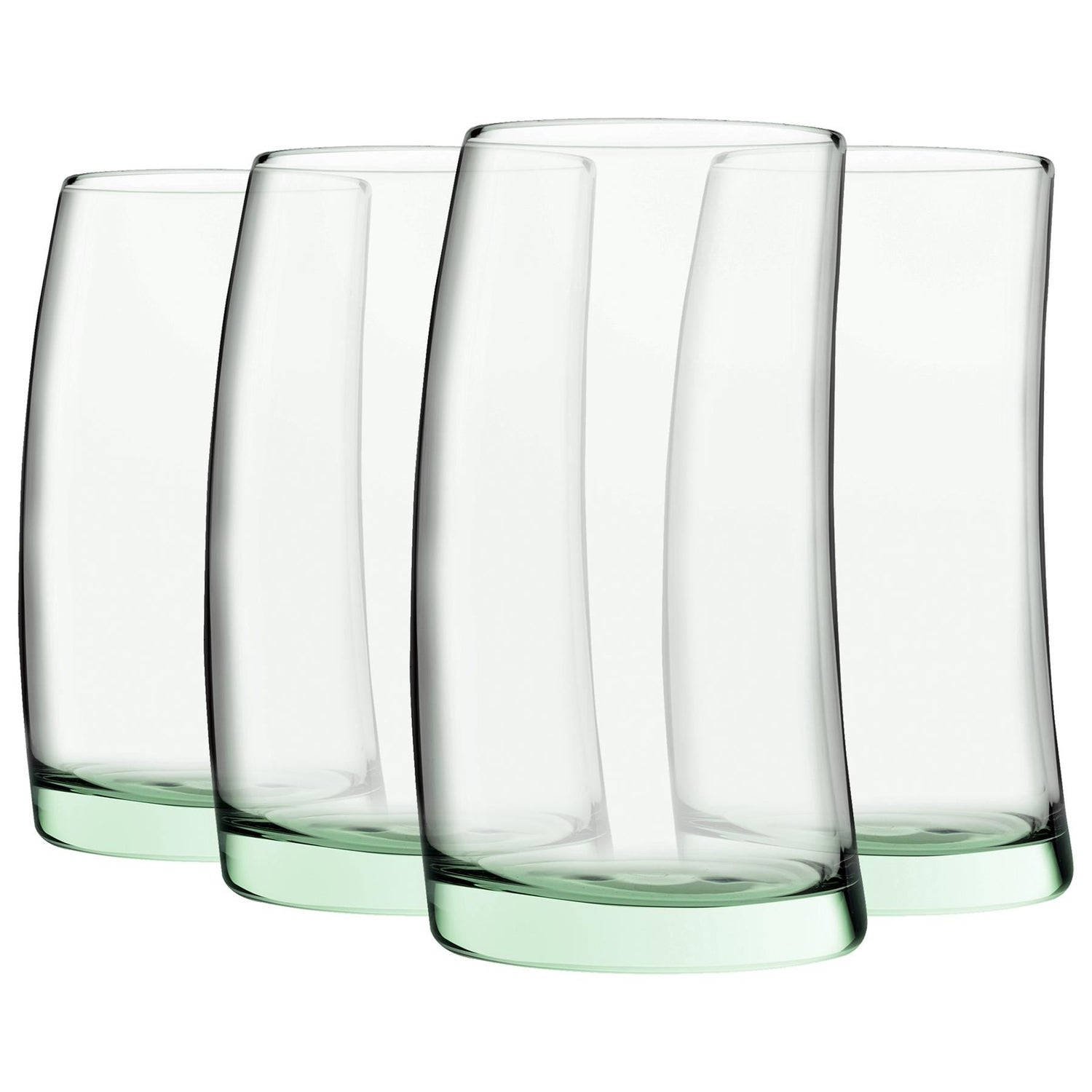 390ml Aware Penguen Recycled Highball Glasses - Green - Pack of 4 - By Pasabahce