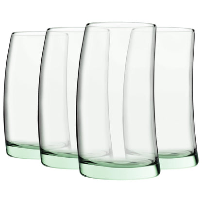 390ml Aware Penguen Recycled Highball Glasses - Green - Pack of 4 - By Pasabahce