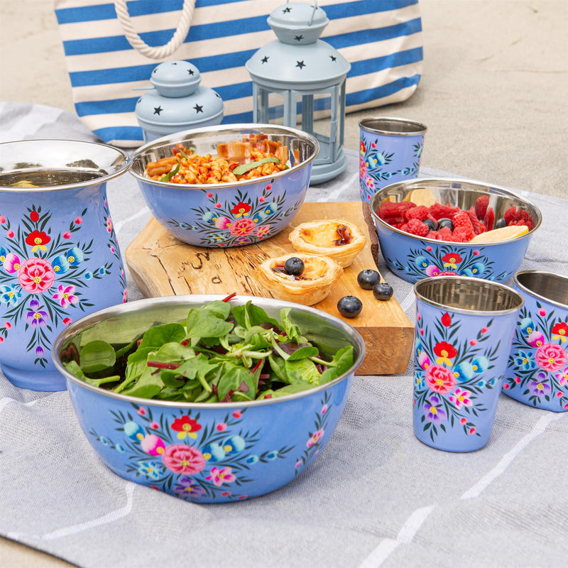 Pansy Hand-Painted Picnic Bowl Set - 3 Sizes - By BillyCan