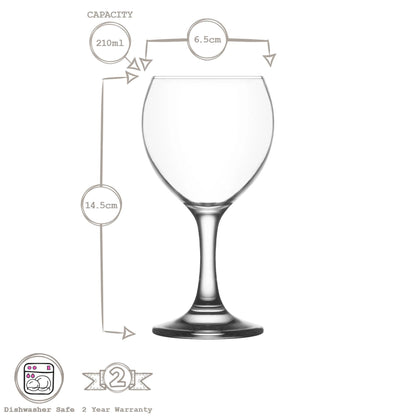 210ml Misket White Wine Glasses - Pack of 6