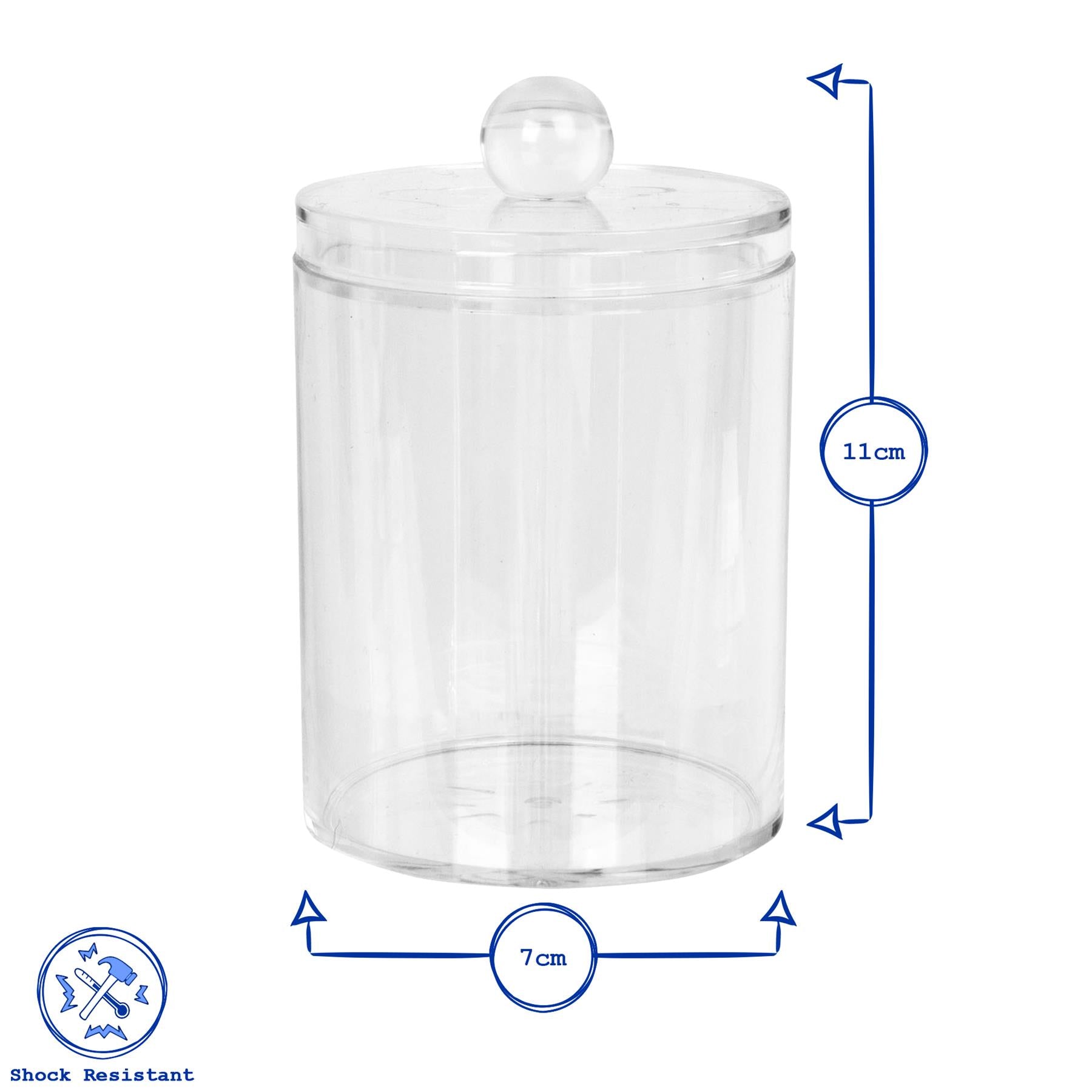 Bathroom Canister with Clear Lid