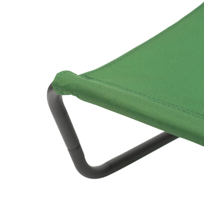 Green Folding Beach Loungers - Pack of 2