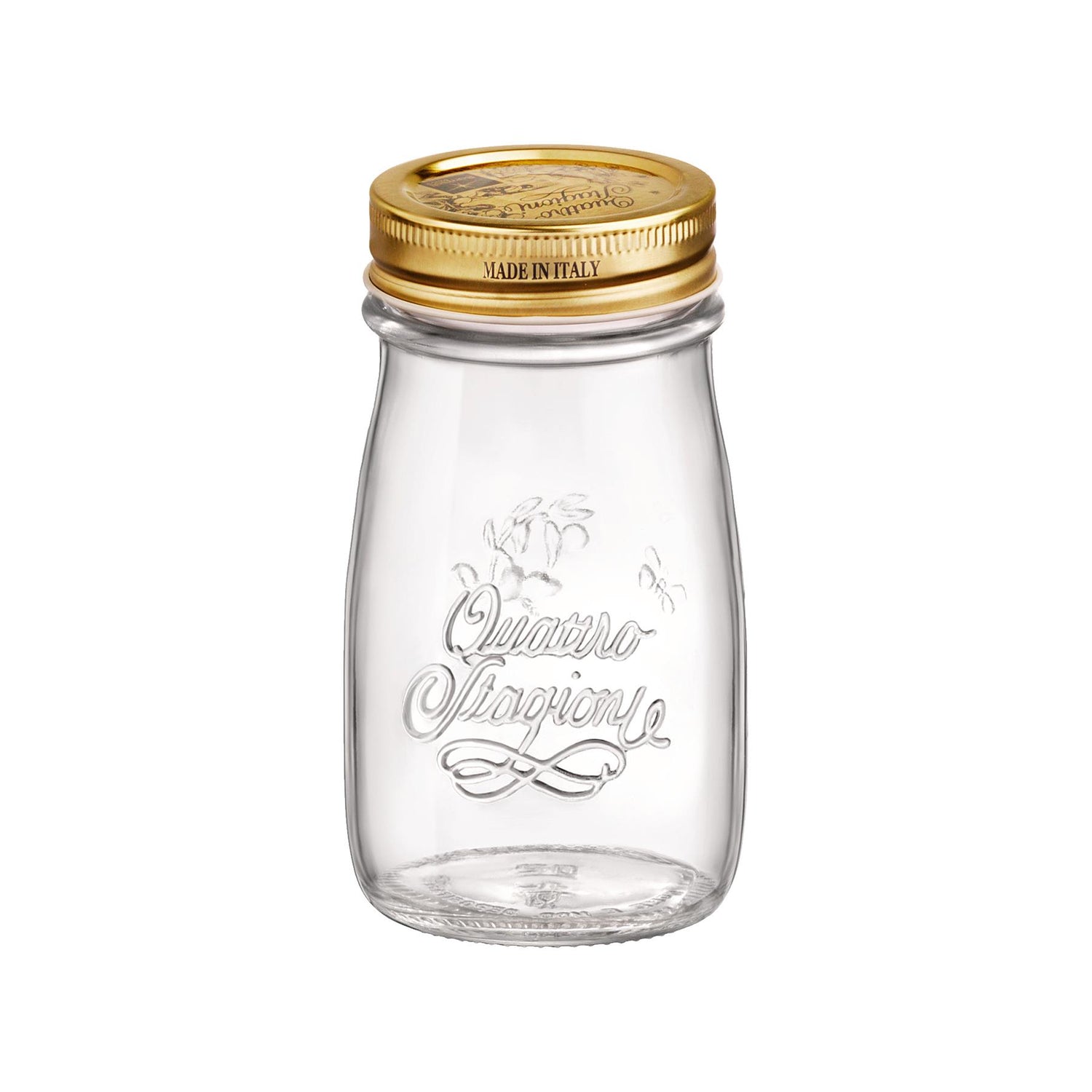 200ml Quattro Stagioni Glass Bottles with Screw Top Lid - Pack of Three