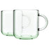 245ml Aware Iconic Recycled Glass Mugs - Green - Pack of 2 - By Pasabahce