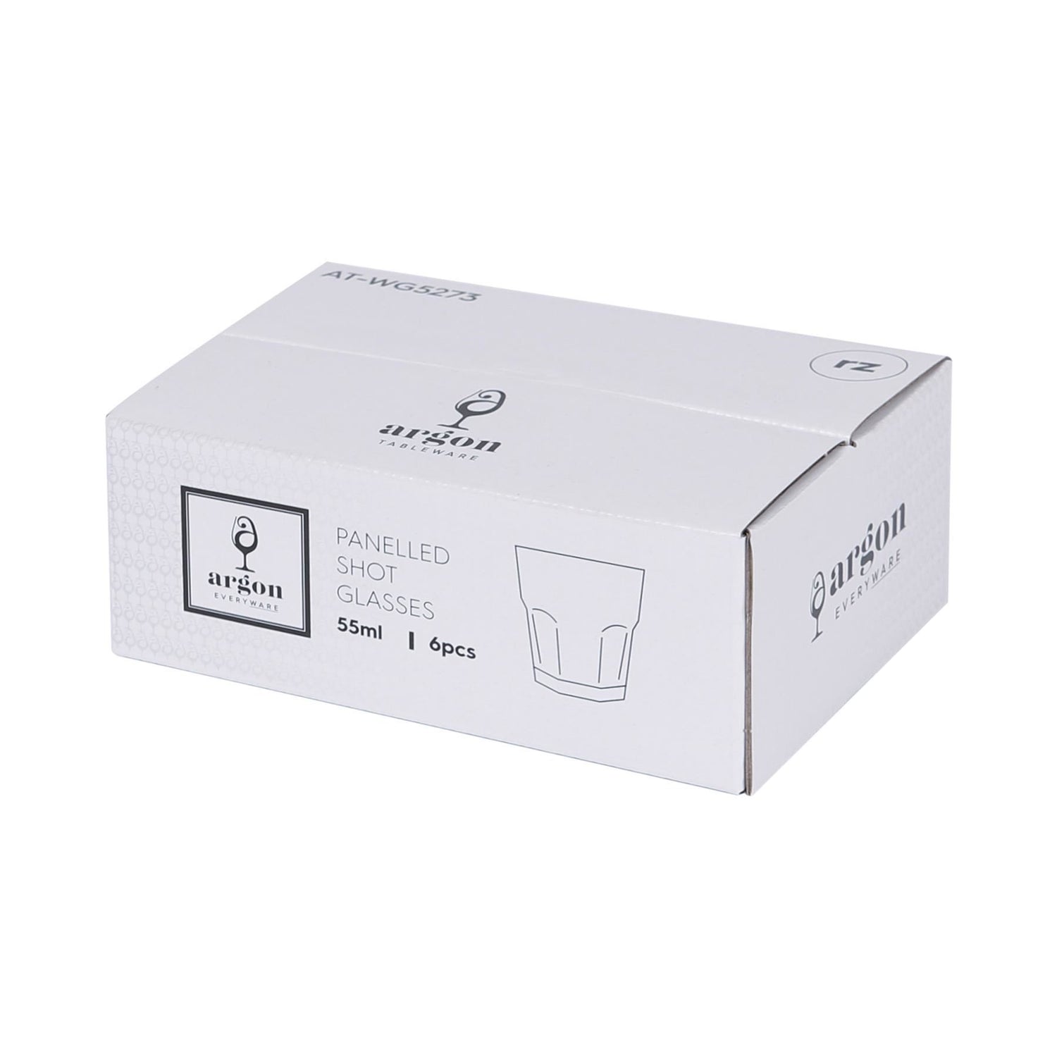 55ml Panelled Shot Glasses - Pack of 6