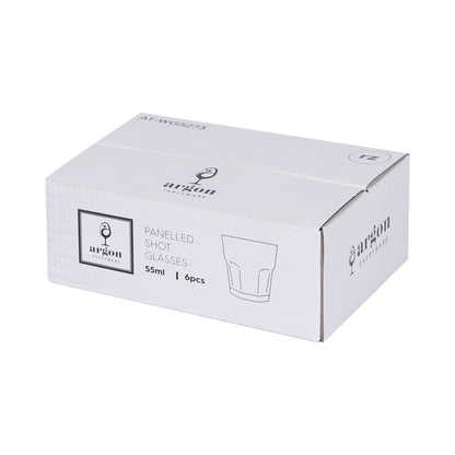 55ml Panelled Shot Glasses - Pack of 6