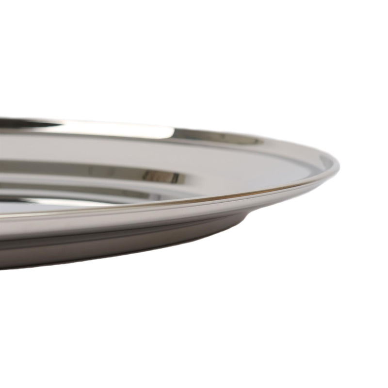60cm x 41cm Oval Stainless Steel Serving Platter - By Argon Tableware