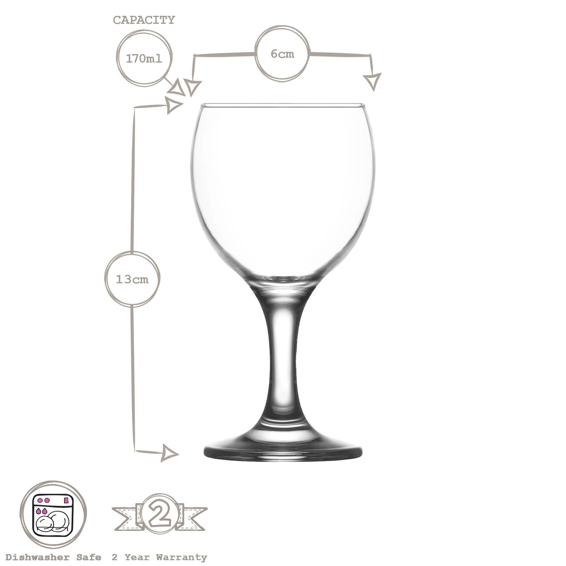 170ml Misket White Wine Glasses - Pack of 6