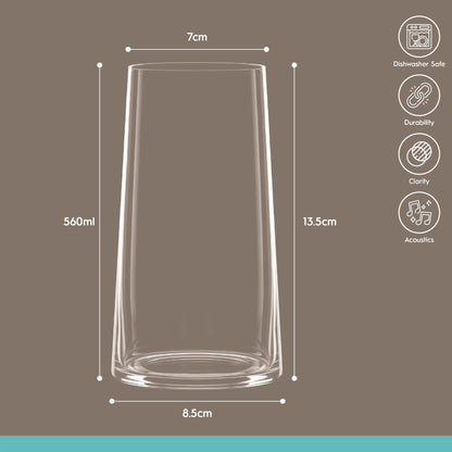 560ml Hampstead Highball Glasses - Pack of 6