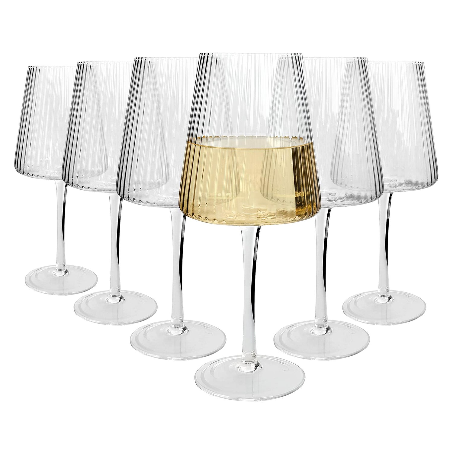 480ml Chelsea Optic Crystal White Wine Glasses - Pack of 6