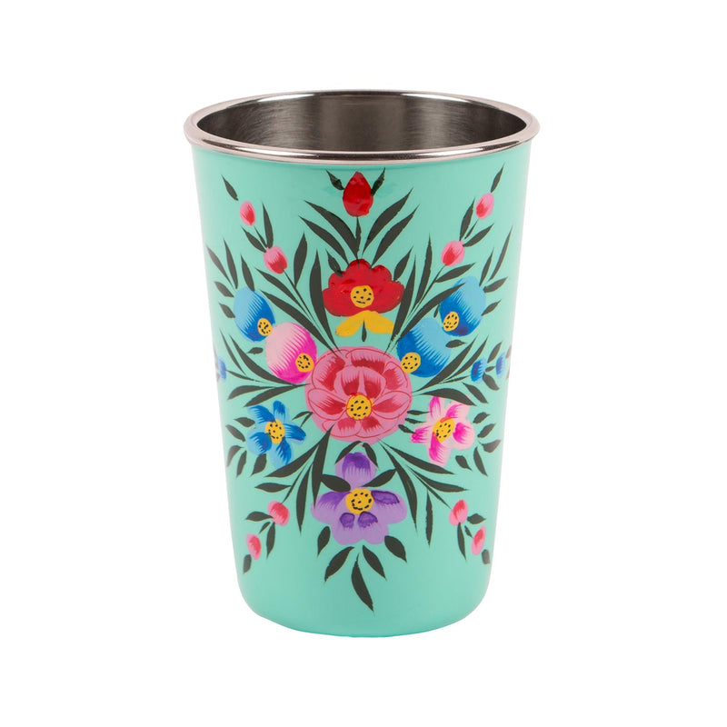 Pansy 400ml Hand-Painted Picnic Cup - By BillyCan