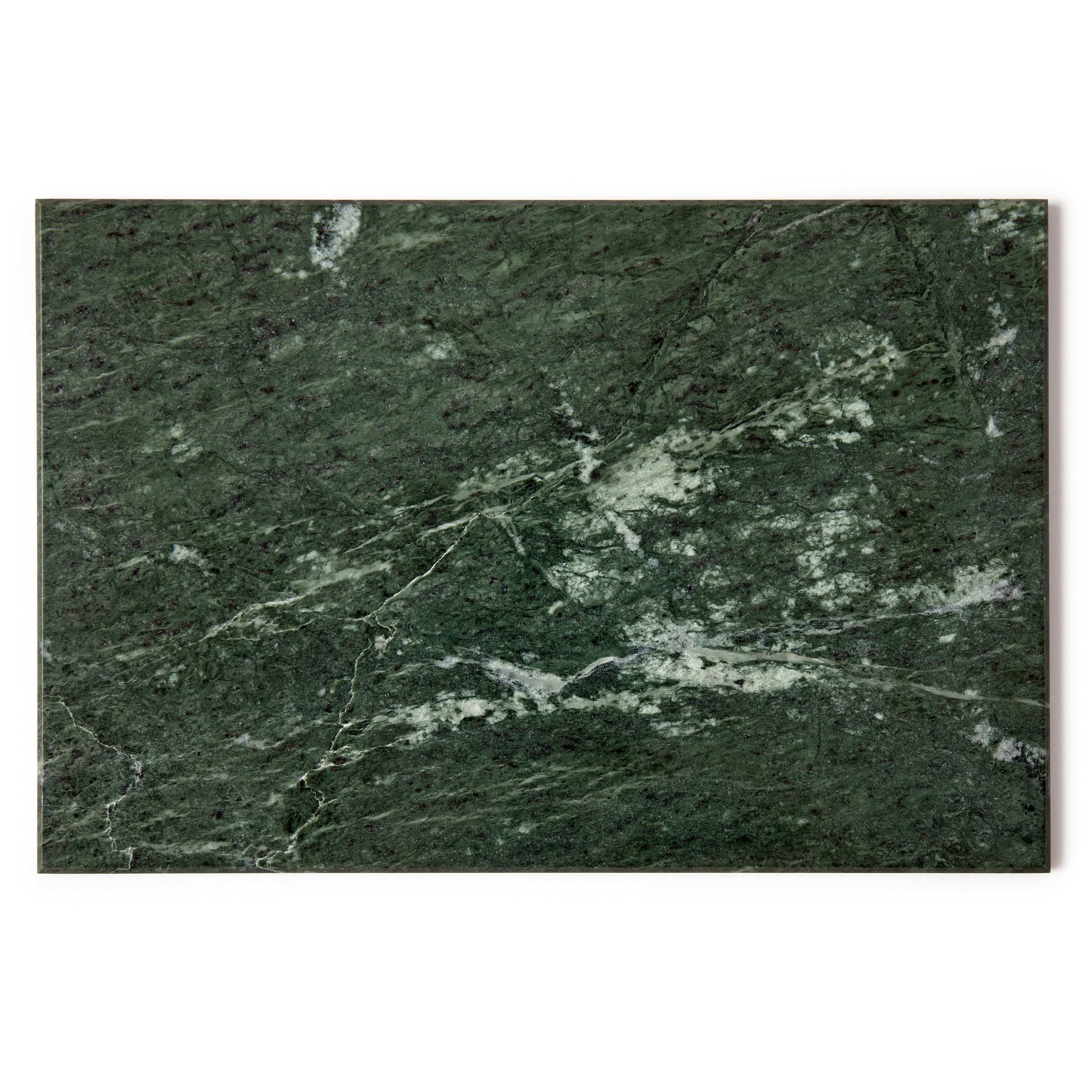 12pc Rectangle Marble Placemats &amp; Round Coasters Set - 30cm x 20cm - Green