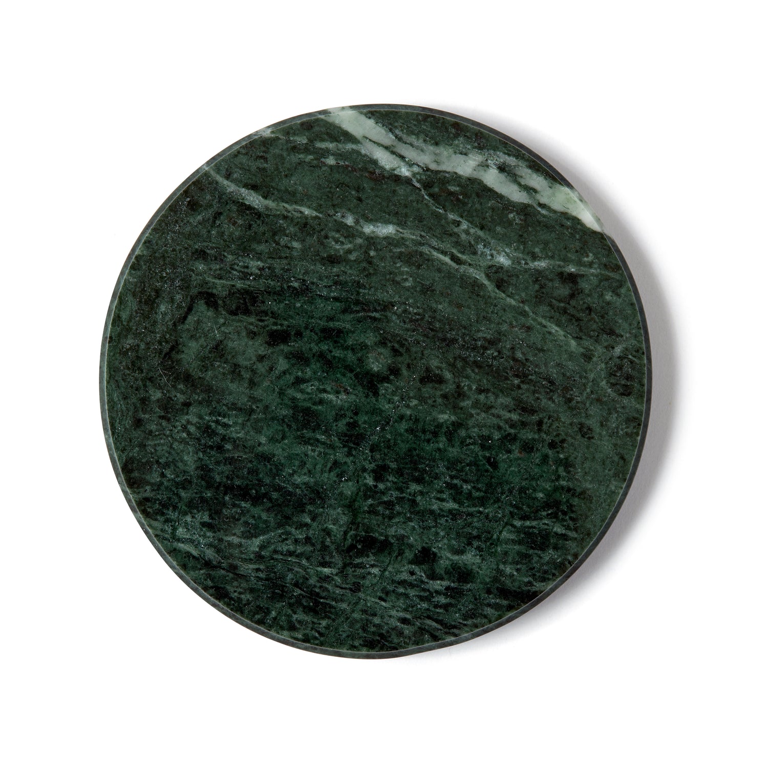 12pc Round Marble Placemats &amp; Round Coasters Set - 30cm - Green