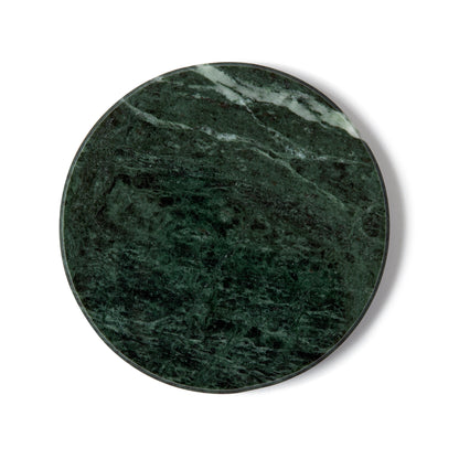 12pc Round Marble Placemats &amp; Round Coasters Set - 30cm - Green