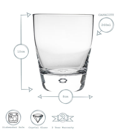 260ml Luna Whisky Glasses - Pack of Six